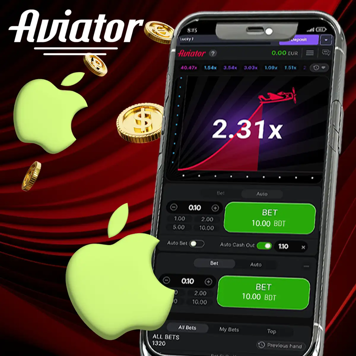 Download the iOS app for Aviator